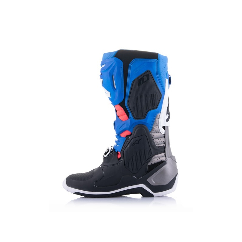 Ghete moto Alpinestars Tech 10 Supervented perforate Albastru-Violet-Roz-Alb-Gri-Negru