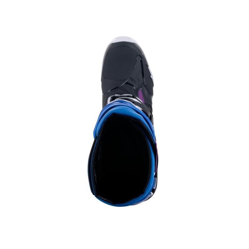 Ghete moto Alpinestars Tech 10 Supervented perforate Albastru-Violet-Roz-Alb-Gri-Negru