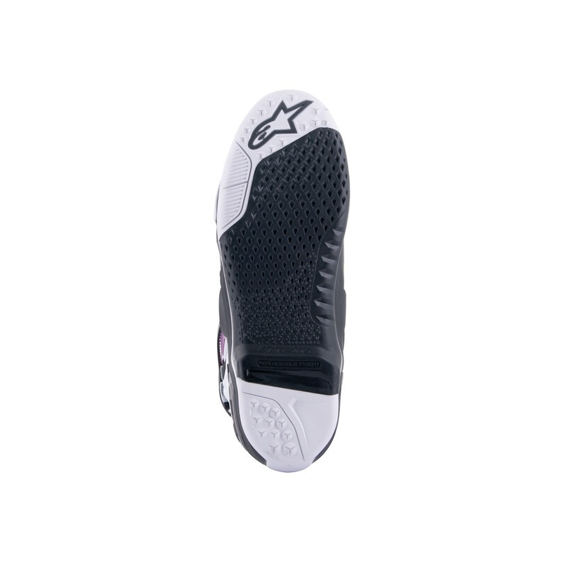 Ghete moto Alpinestars Tech 10 Supervented perforate Albastru-Violet-Roz-Alb-Gri-Negru
