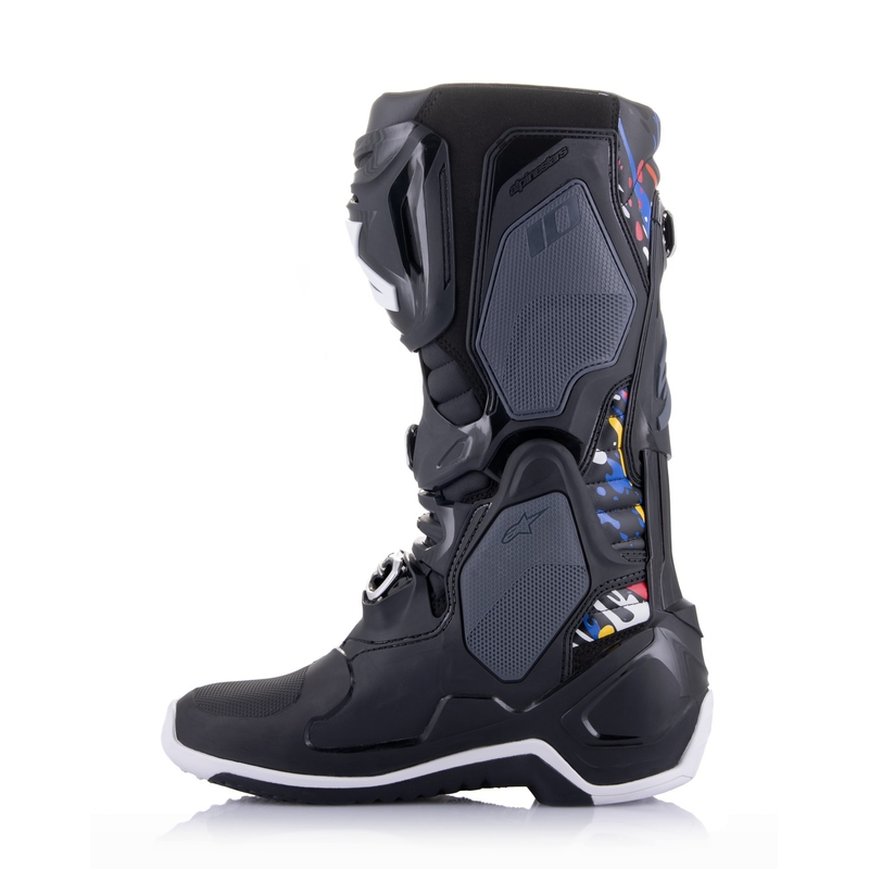 Cizme moto Alpinestars Tech 10 Limited Edition Renen negru-gri-alb-multicolor