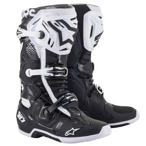 Cizme moto Alpinestars Tech 10 alb-negru