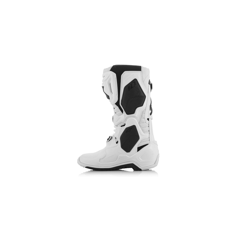 Ghete Moto Alpinestars Tech 10 Supervented Perforate Alb