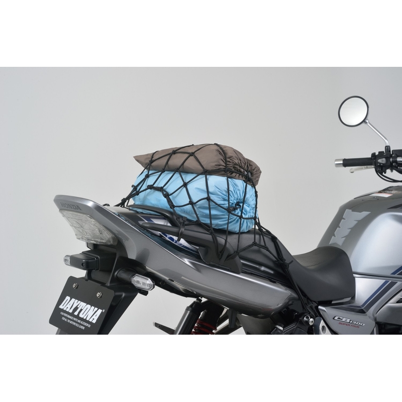 Plasa de bagaje flexibila pentru motociclete cu carlige din plastic Daytona 30 x 30 cm neagra