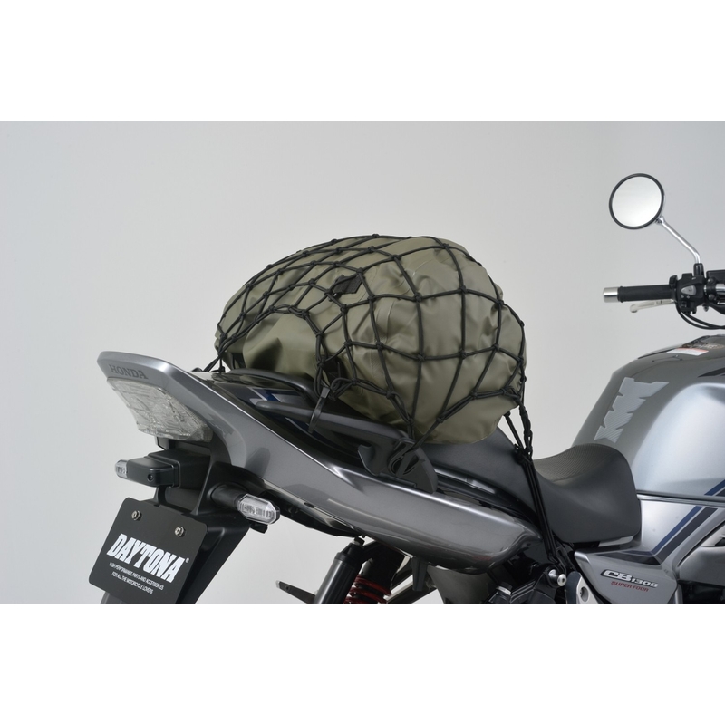 Plasa de bagaje flexibila pentru motociclete cu carlige din plastic Daytona 40 x 40 cm neagra