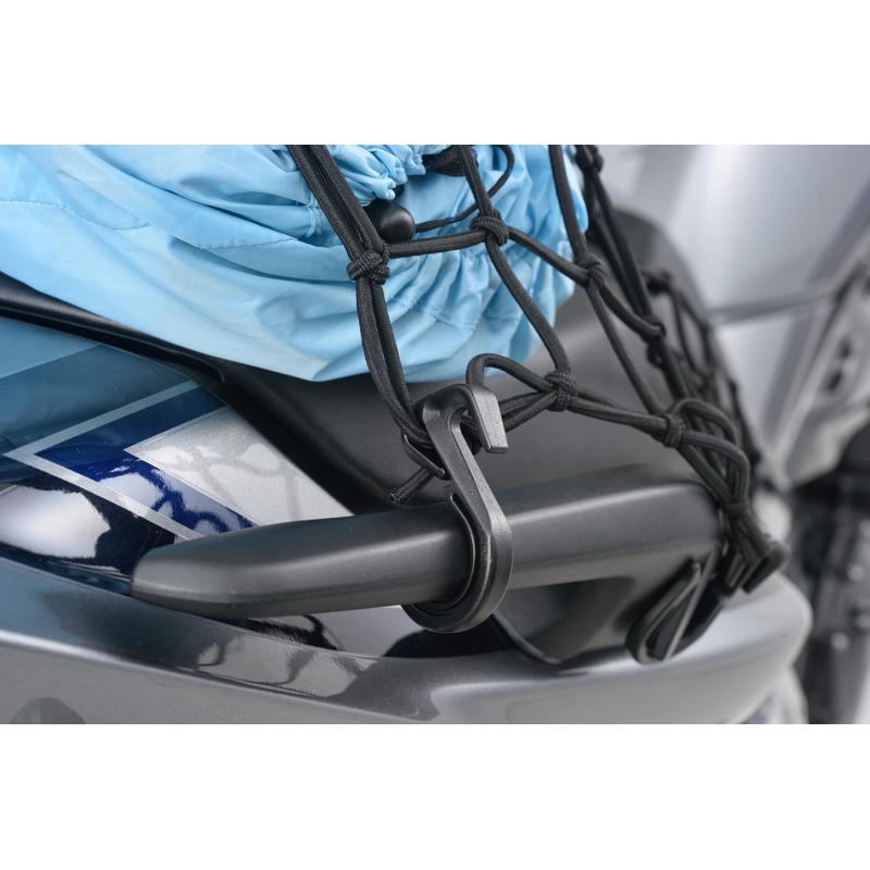 Plasa de bagaje flexibila pentru motociclete cu carlige din plastic Daytona 40 x 40 cm neagra