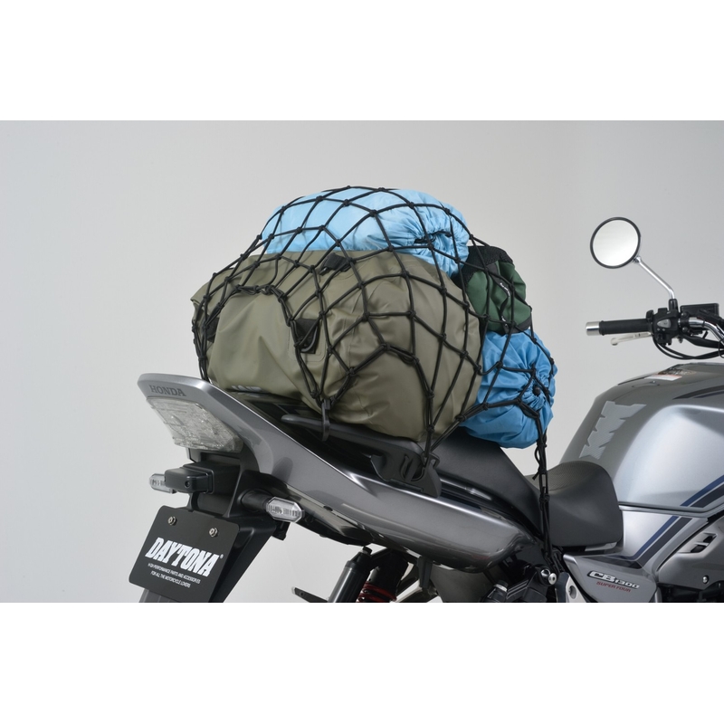 Plasa de bagaje flexibila pentru motociclete cu carlige din plastic Daytona 50 x 50 cm neagra