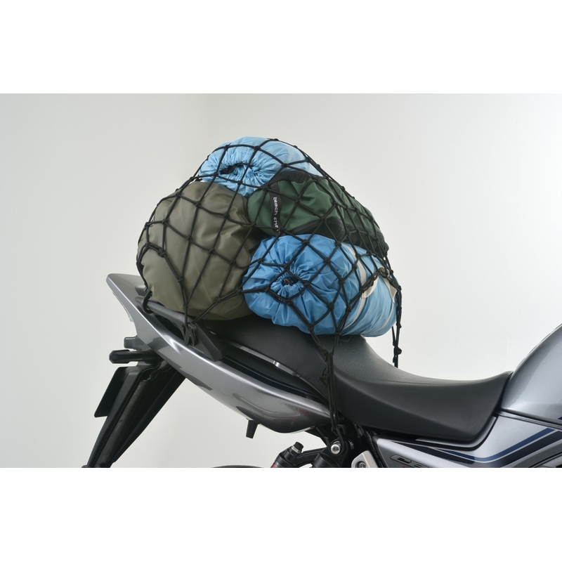 Plasa de bagaje flexibila pentru motociclete cu carlige din plastic Daytona 50 x 50 cm neagra