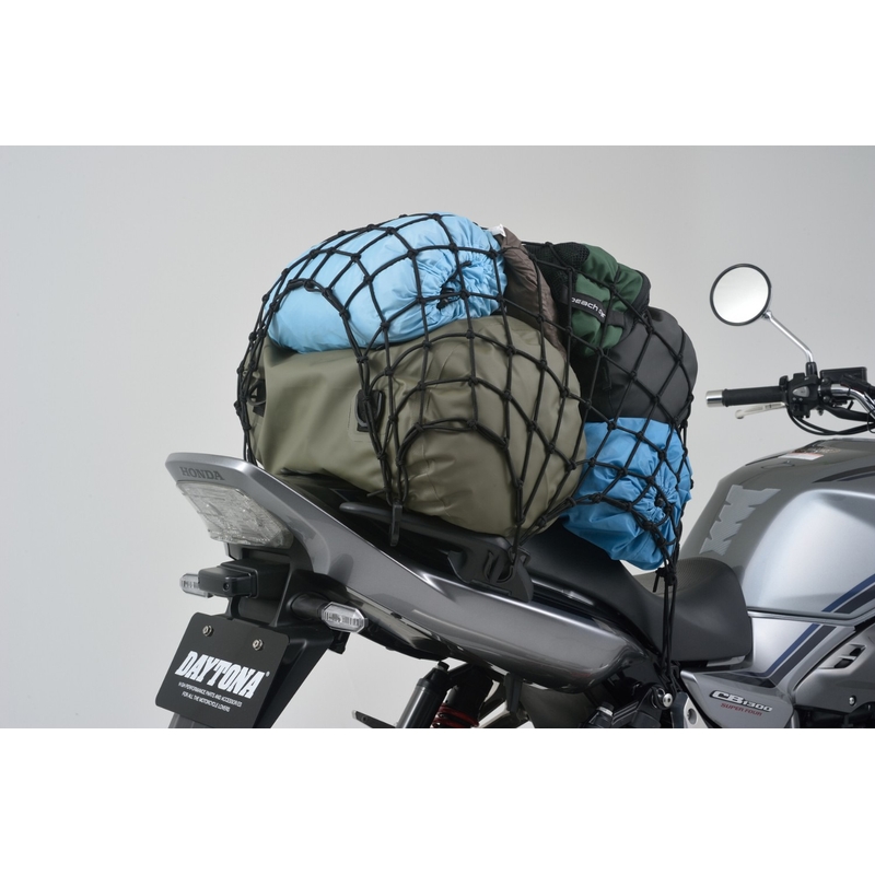 Plasa de bagaje flexibila pentru motociclete cu carlige din plastic Daytona 60 x 60 cm neagra