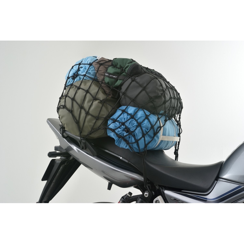 Plasa de bagaje flexibila pentru motociclete cu carlige din plastic Daytona 60 x 60 cm neagra