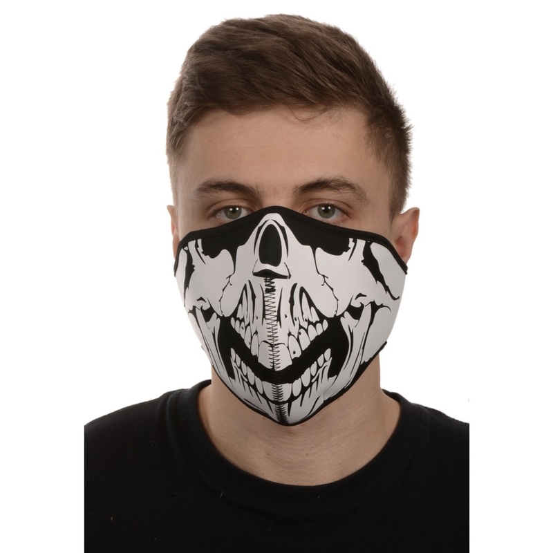 Mască de față Emerze Skull alb-negru