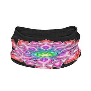 Bandă multifuncțională pentru gât nanosilver® Mandala negru
