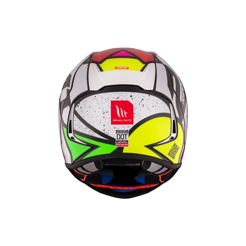 Casca moto integrala MT REVENGE 2 S Light CO alb-roz-galben lucios