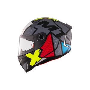 Casca moto integrala MT REVENGE 2 S Light CO negru-rosu-galben lucios