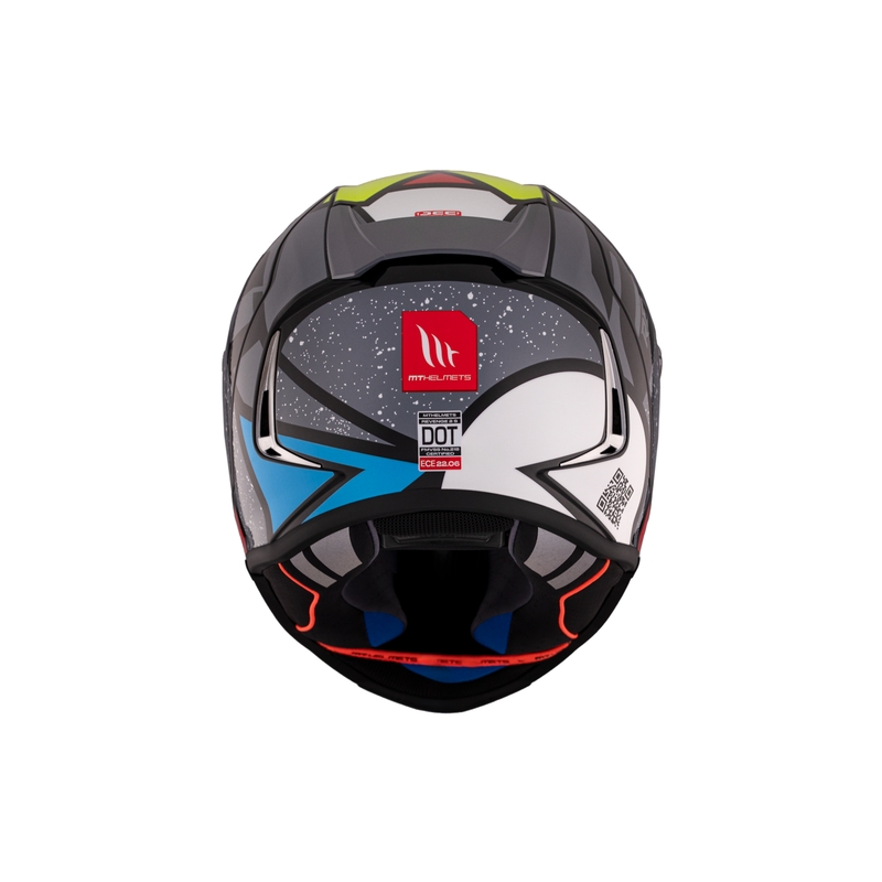 Casca moto integrala MT REVENGE 2 S Light CO negru-rosu-galben lucios