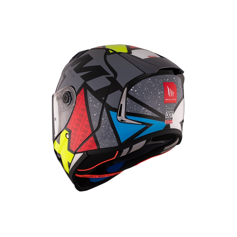 Casca moto integrala MT REVENGE 2 S Light CO negru-rosu-galben lucios