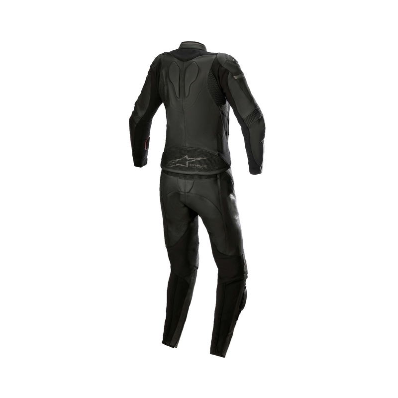 Costum de motocicletă din piele din două piese Alpinestars STELLA GP PLUS 2 negru-gri metalic