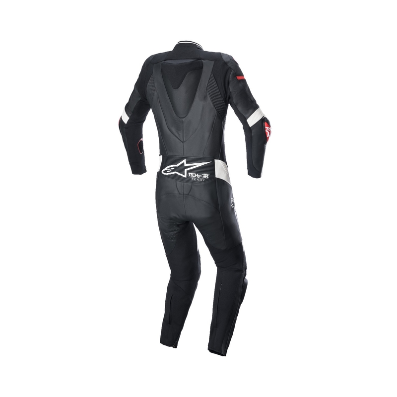 Costum motocicletă Alpinestars STELLA GP PLUS 2 pentru femei, din piele, negru-alb-roșu fluo