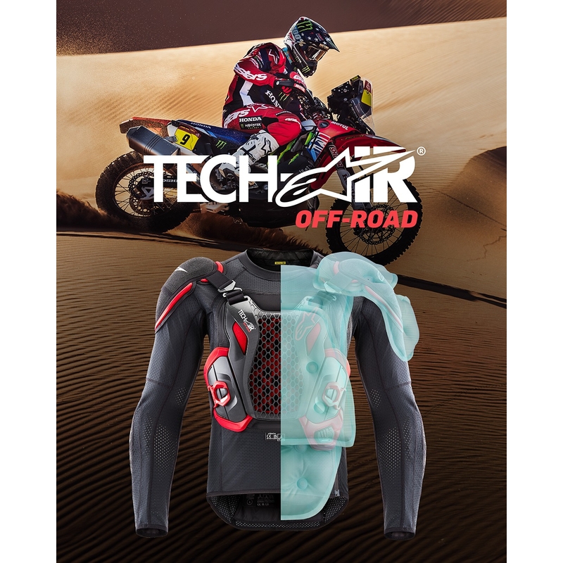 Vesta airbag cu sistem TECH-AIR®OFF-ROAD Alpinestars negru-rosu