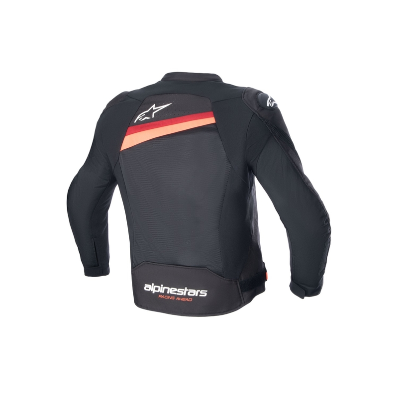 Jacheta moto Alpinestars T-GP PLUS R 4 Airflow negru-rosu fluo