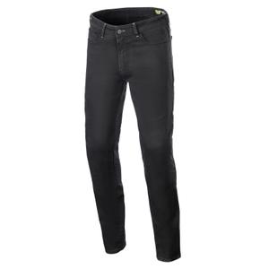 Blugi negri pentru motociclete Alpinestars Copper 3 denim spalat