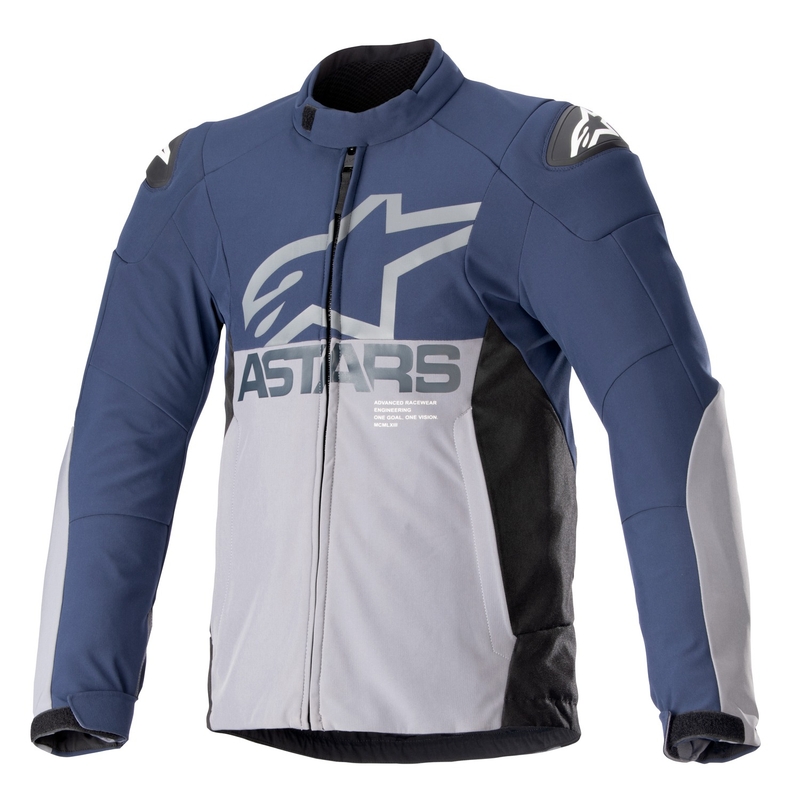 Jachetă moto impermeabilă Alpinestars SMX albastru-gri închis