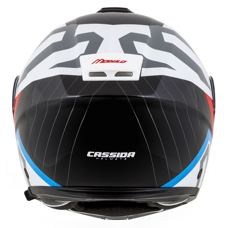 Casca de motociclete rabatabila Cassida Modulo 2.1 Profile alb-negru-albastru-gri