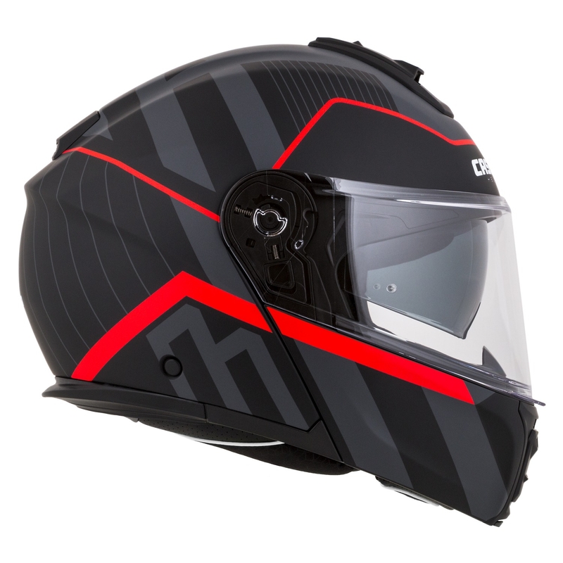 Cască de motocicletă rabatabilă Cassida Modulo 2.1 Profile negru-gri-roșu mat
