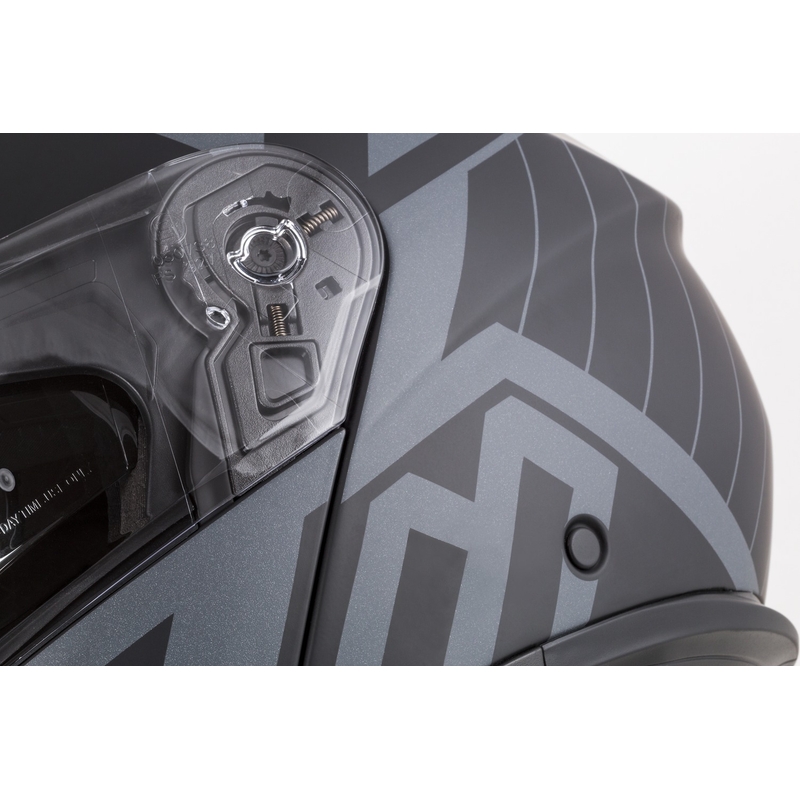 Cască de motocicletă rabatabilă Cassida Modulo 2.1 Profile Vision mat negru-gri reflectorizant