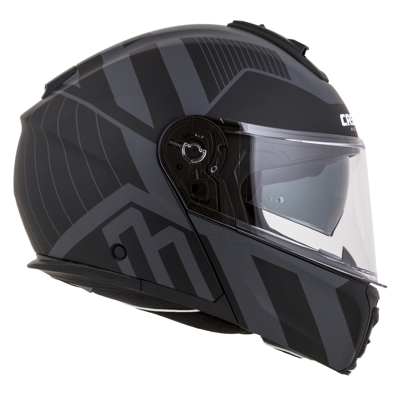 Cască de motocicletă rabatabilă Cassida Modulo 2.1 Profile Vision mat negru-gri reflectorizant