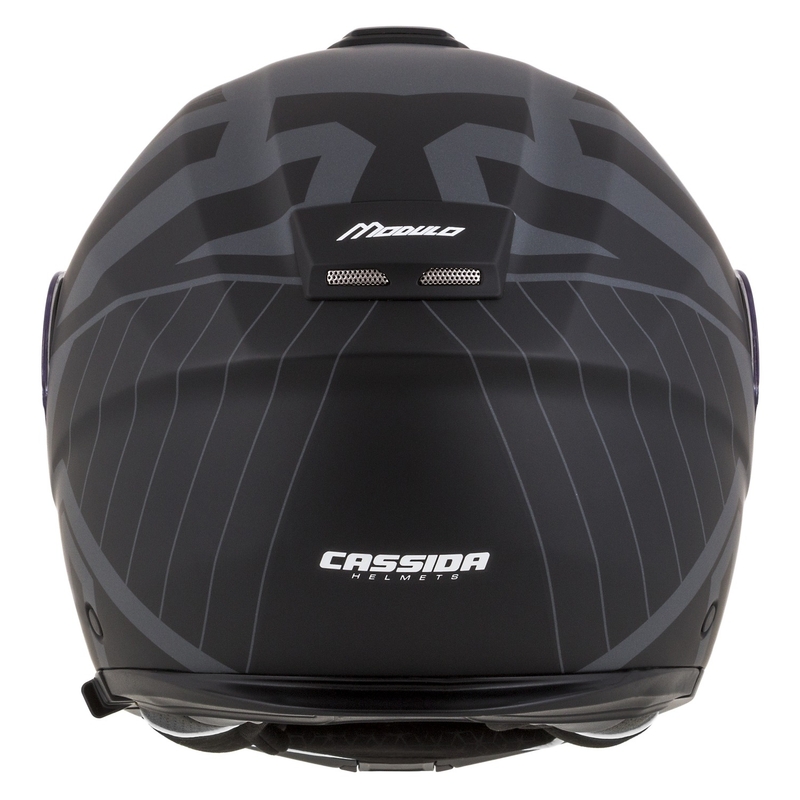 Cască de motocicletă rabatabilă Cassida Modulo 2.1 Profile Vision mat negru-gri reflectorizant