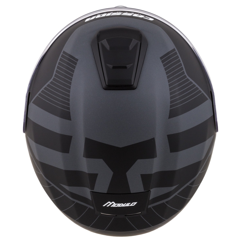 Cască de motocicletă rabatabilă Cassida Modulo 2.1 Profile Vision mat negru-gri reflectorizant