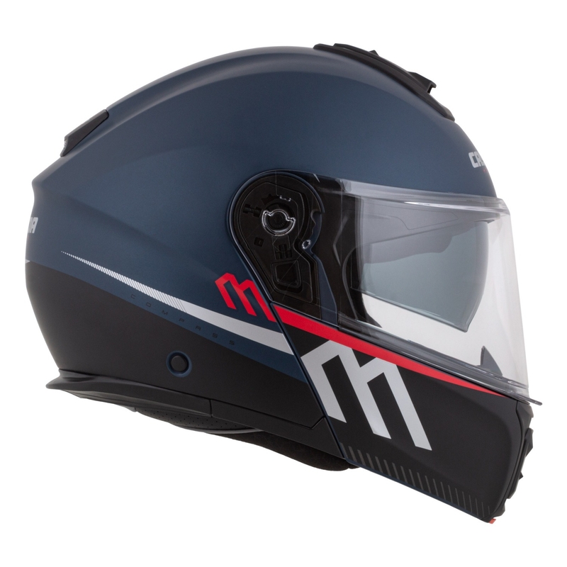Casca de motociclete rabatabila Cassida Modulo 2.1 Busola albastru mat perlat-negru-rosu