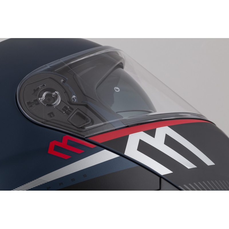Casca de motociclete rabatabila Cassida Modulo 2.1 Busola albastru mat perlat-negru-rosu