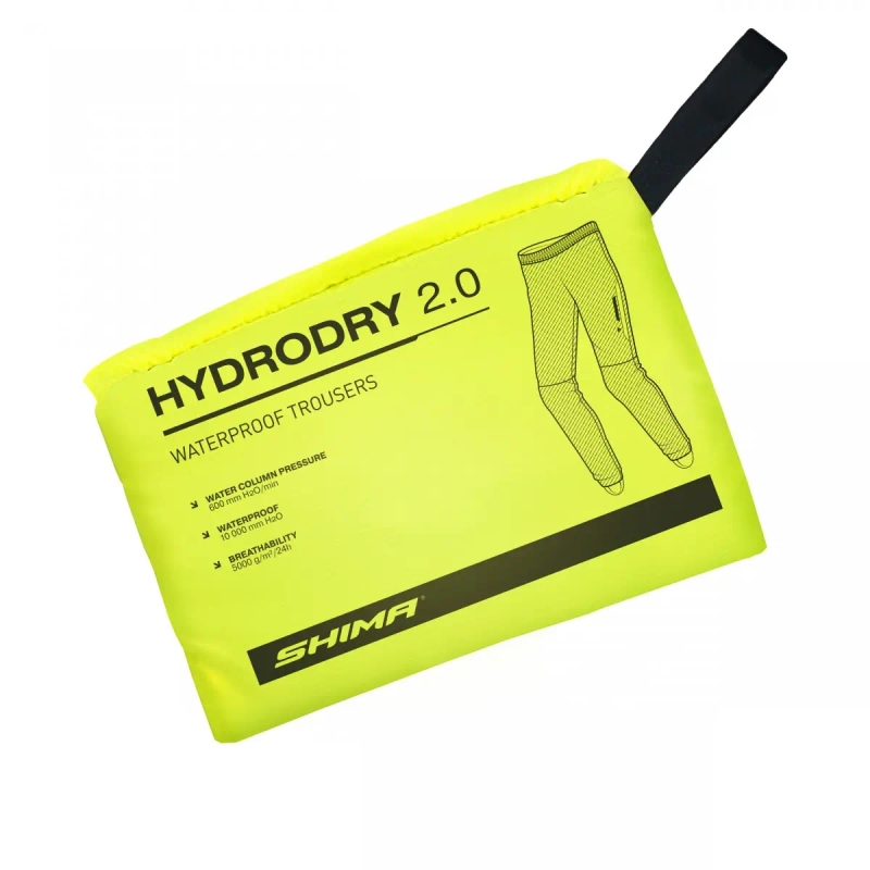 Pantaloni impermeabili Shima Hydrodry 2.0 negru-galben fluo