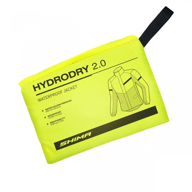 Geacă impermeabilă Shima Hydrodry 2.0 negru-galben fluo