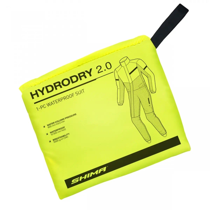 Costum de neopren impermeabil Shima Hydrodry 2.0 negru-galben fluo