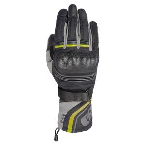 Mănuși pentru motociclete Oxford Montreal 4.0 DRY2DRY™ negru-gri-galben fluo