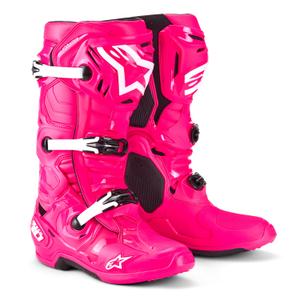 Ghete Moto Alpinestars Tech 10 Roz-Negru-Alb 2025