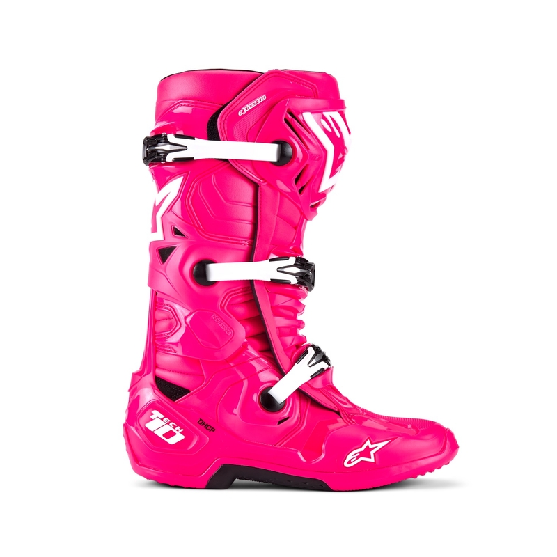 Ghete moto Alpinestars Tech 10 roz-negru-alb