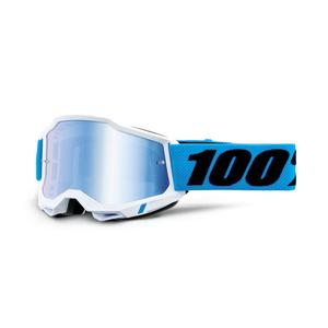 Ochelari de protecție motocross pentru copii 100% NOVEL ACCURI plexiglas albastru