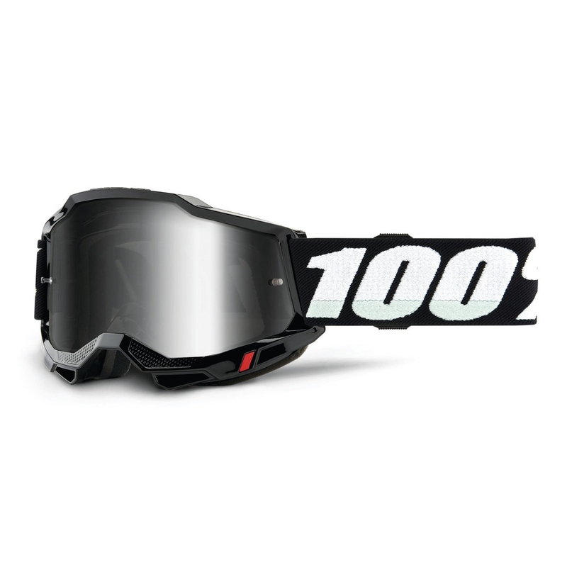 Ochelari de protectie motocross copii 100% plexiglas argintiu BLACK ACCURI