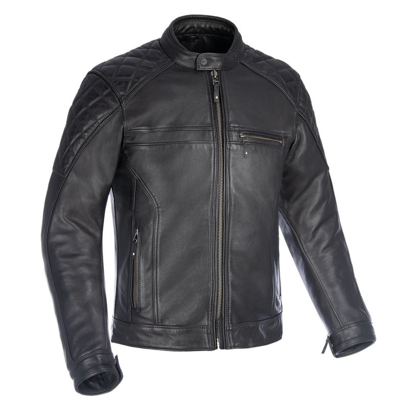Geacă moto din piele Oxford Route 73 2.0 neagră