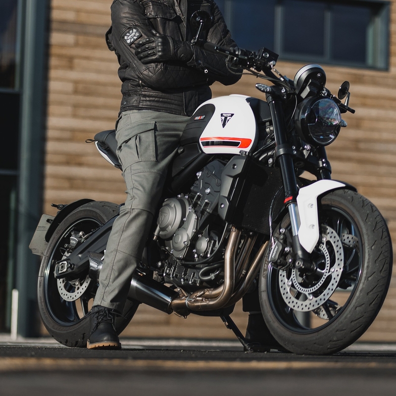 Pantaloni de motocicletă Cargo AA Khaki, aprobați original Oxford