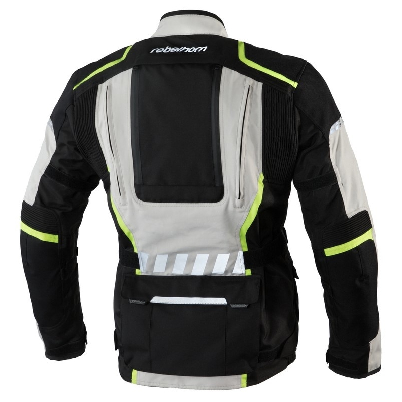 Jachetă moto Rebelhorn Hiker II negru-gri-fluo galben lichidare