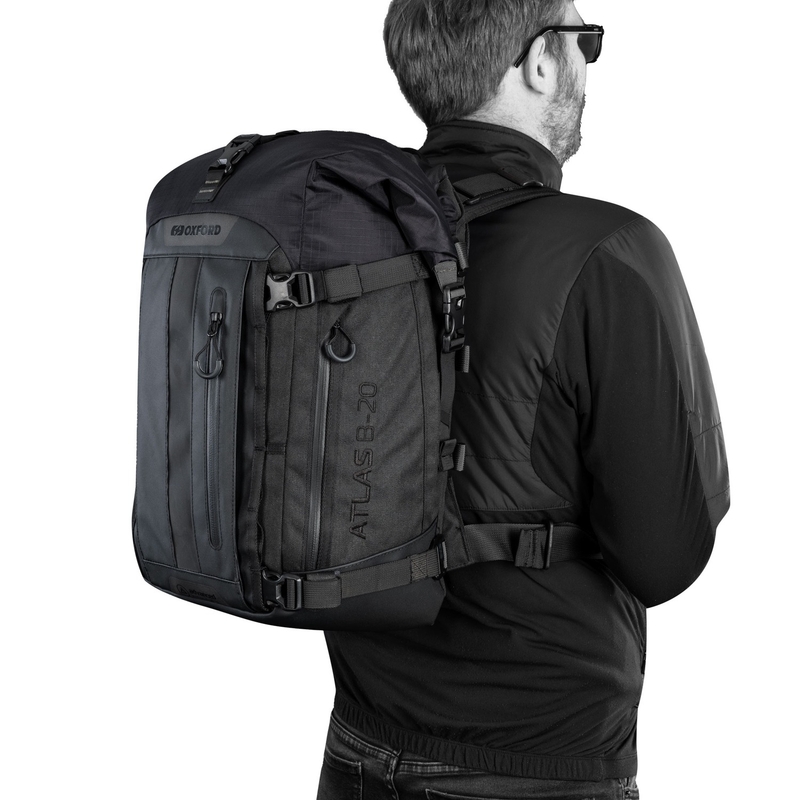 Geantă motocicletă Oxford Atlas B-20 Advanced Backpack 20 l negru