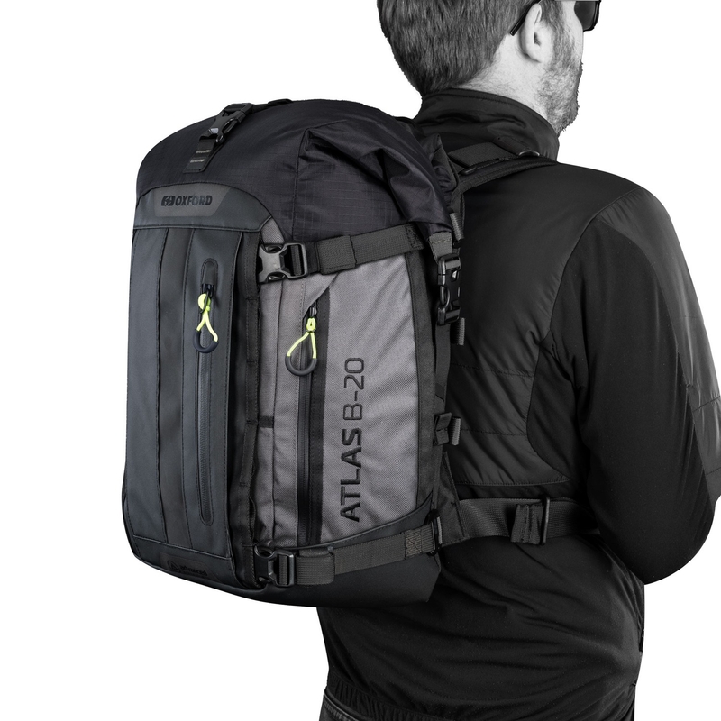 Geantă motocicletă Oxford Atlas B-20 Advanced Backpack 20 l gri