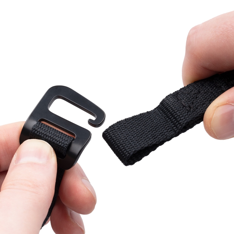 Curele pentru bagaje Oxford Atlas G-Hook 2 buc negru 17 mm x 2 m