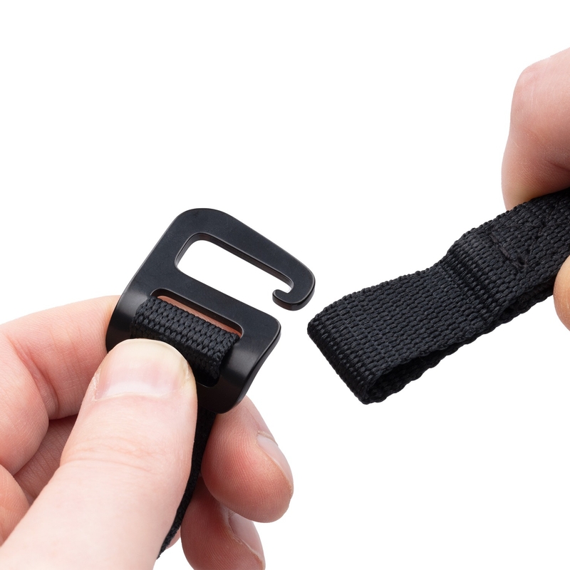 Curele pentru bagaje Oxford Atlas G-Hook 2 buc negru 17 mm x 1,2 m
