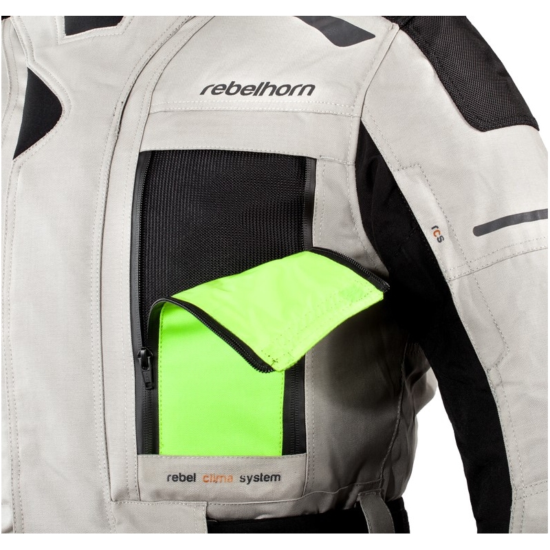 Rebelhorn Hardy Pro jachetă de motocicletă gri-negru