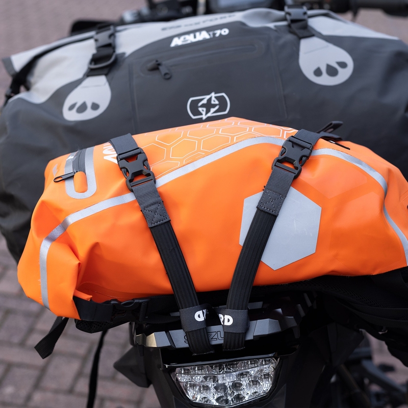 Curele pentru bagaje Oxford Atlas B-Clip 2 buc gri 26 mm x 2 m